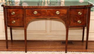 Appraisal: ENGLISH SHERATON MAHOGANY SIDEBOARD TH CENTURY ENGLISH SHERATON MAHOGANY SIDEBOARD