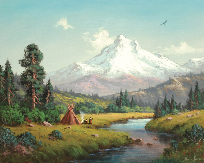 Appraisal: HEINIE HARTWIG OIL ON MASONITE California born Titled Mount Hood