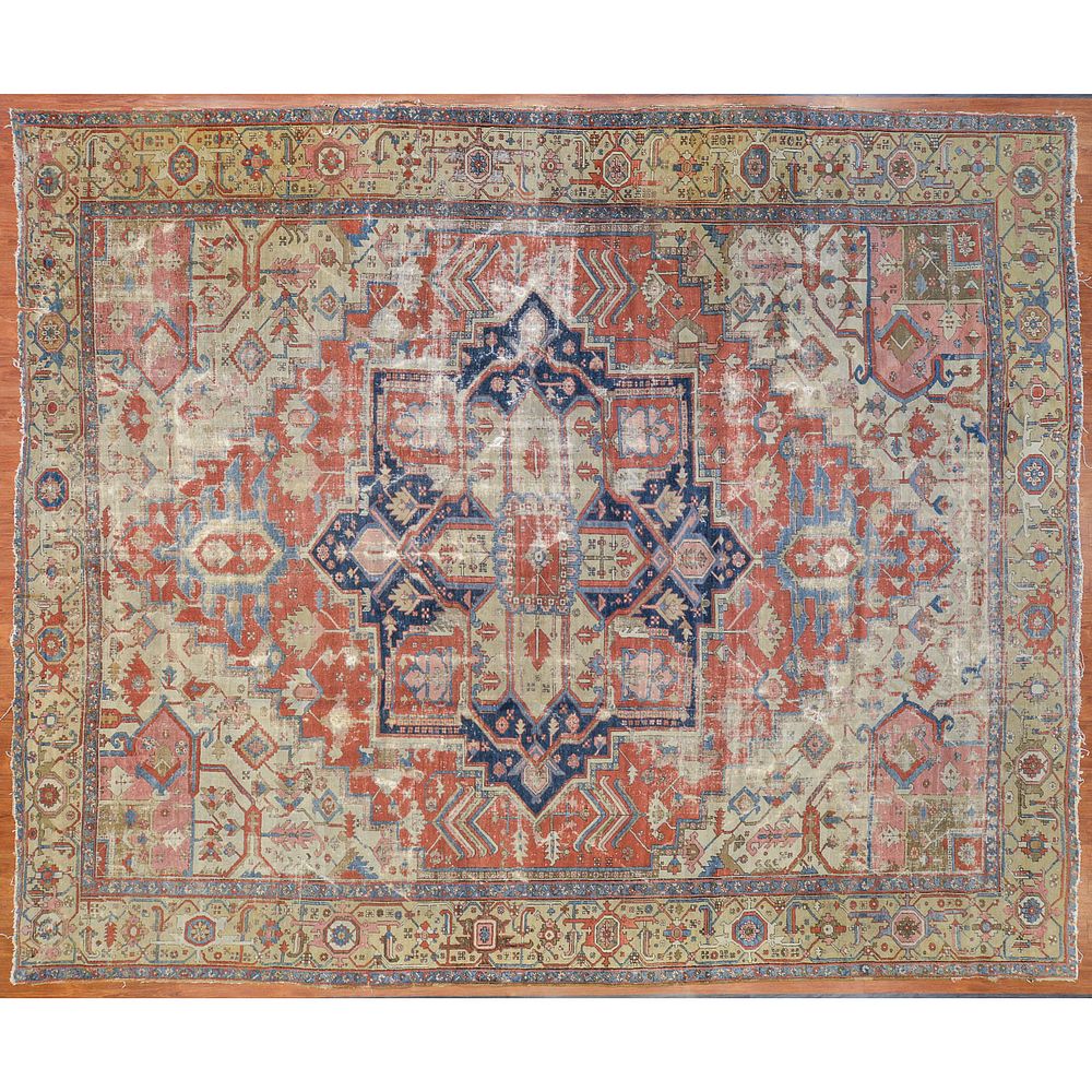 Appraisal: Antique Serapi Carpet Persia x First quarter- th century hand-knotted