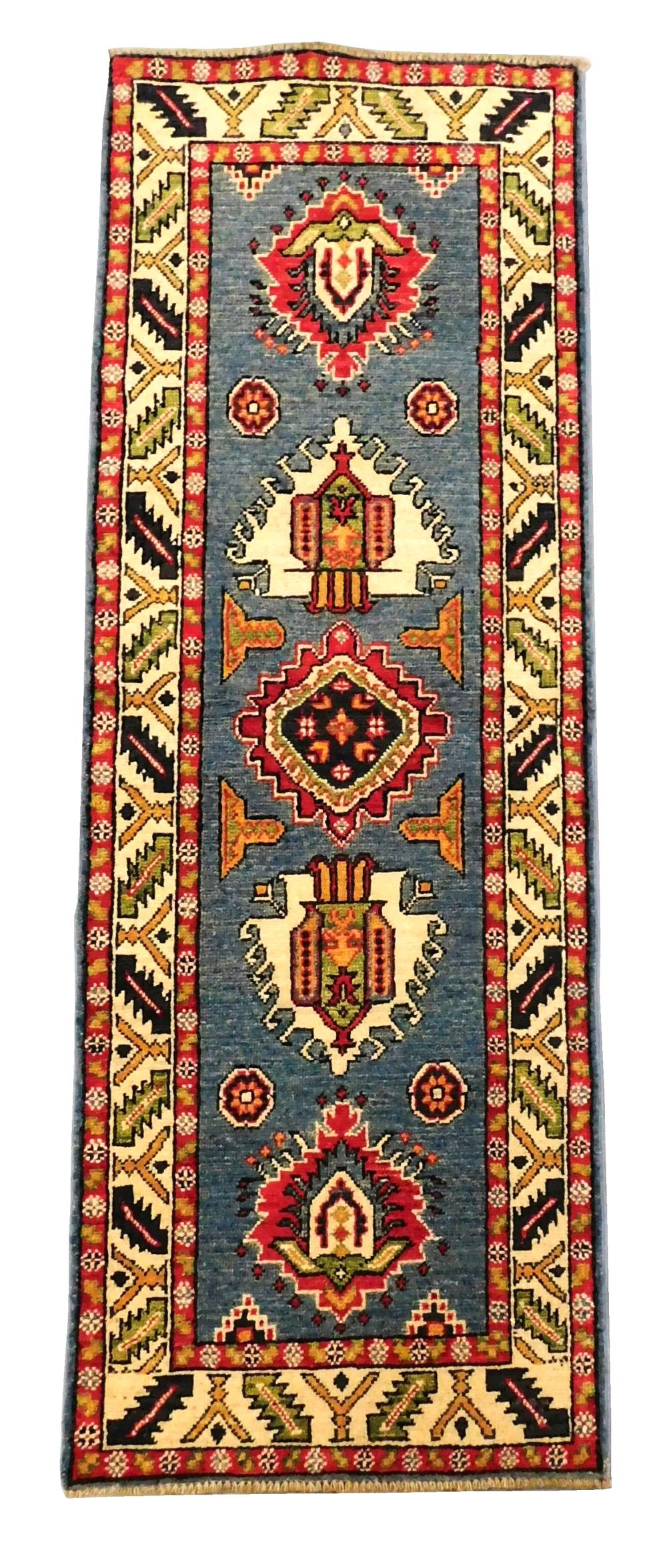 Appraisal: RUG Uzbek Kazak ' x ' hand-knotted wool on cotton