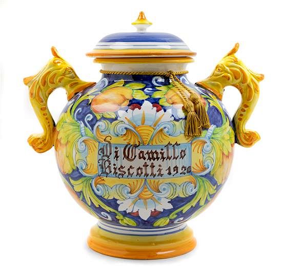 Appraisal: An Italian Majolica Jar Height inches An Italian Majolica Jar