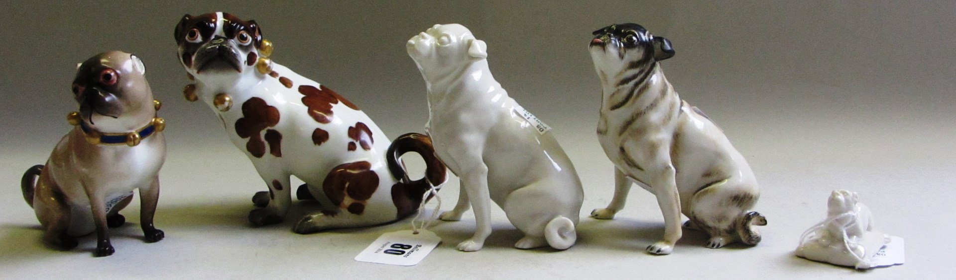 Appraisal: A Continetnal porcelain figure of a pug dog late th