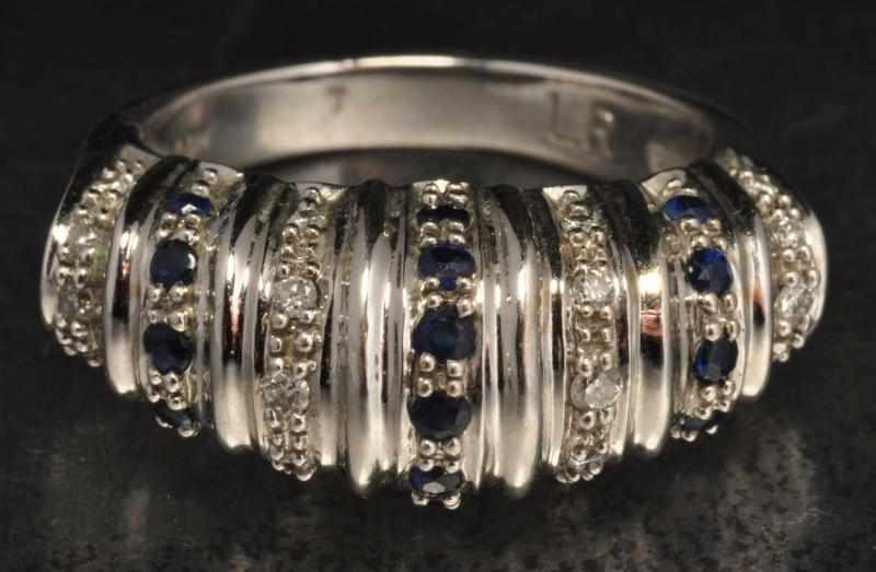 Appraisal: K W Gold Diamond Sapphire Ring Description Diamonds ctw Sapphires