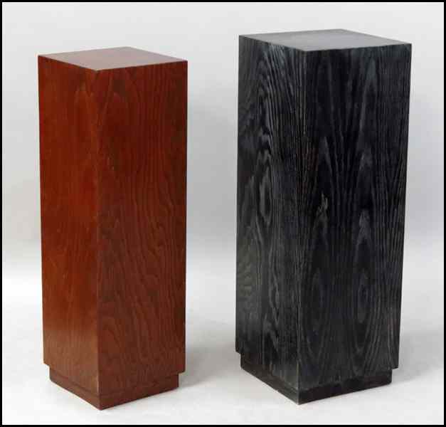 Appraisal: CONTEMPORARY MAHOGANY PEDESTAL Together with another pedestal Taller '' x