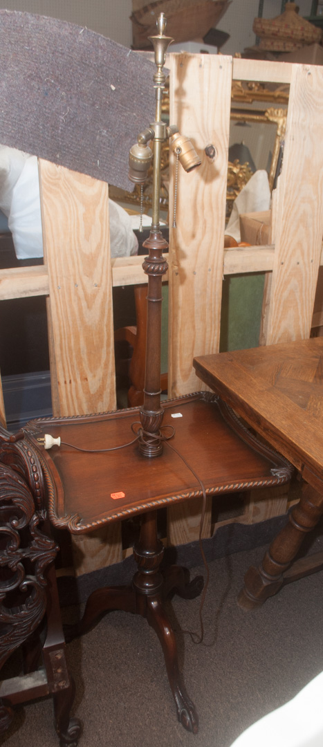 Appraisal: Mahogany lamp table Undernumber