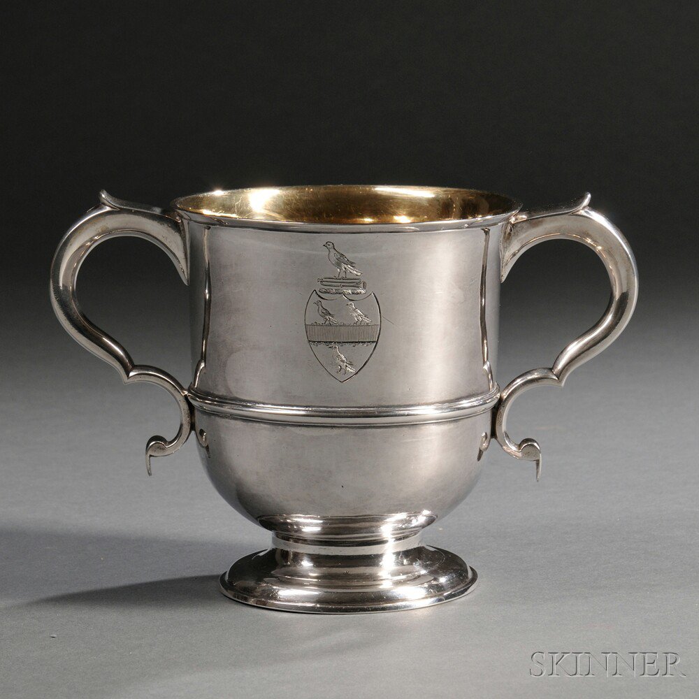 Appraisal: Georgian Channel Islands Silver Porringer or Loving Cup Jersey th