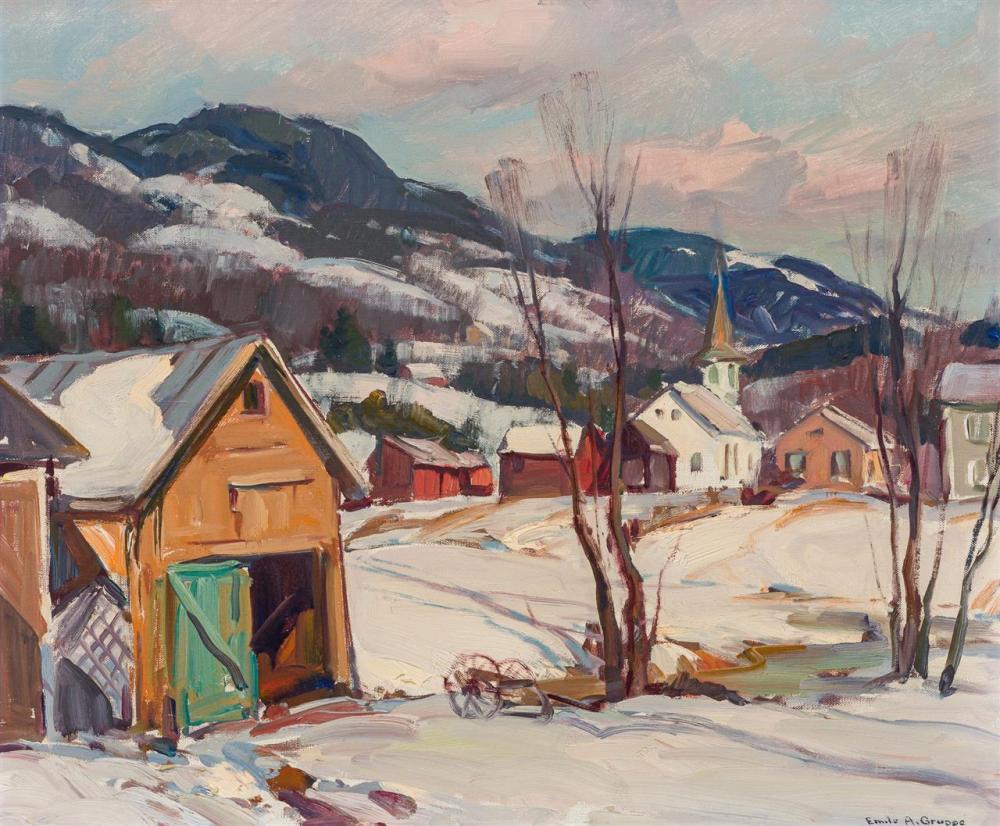 Appraisal: EMILE A GRUPPE American - Waterville Vermont oil on canvas