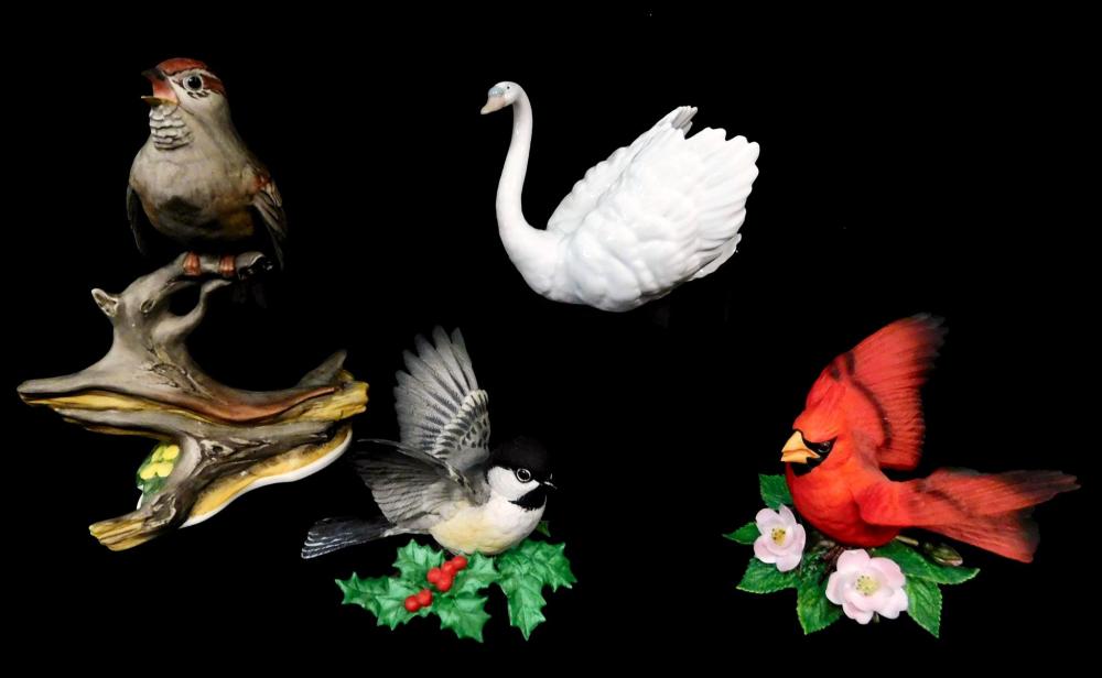 Appraisal: Lenox Lladro and Boehm four porcelain bird figures including Boehm