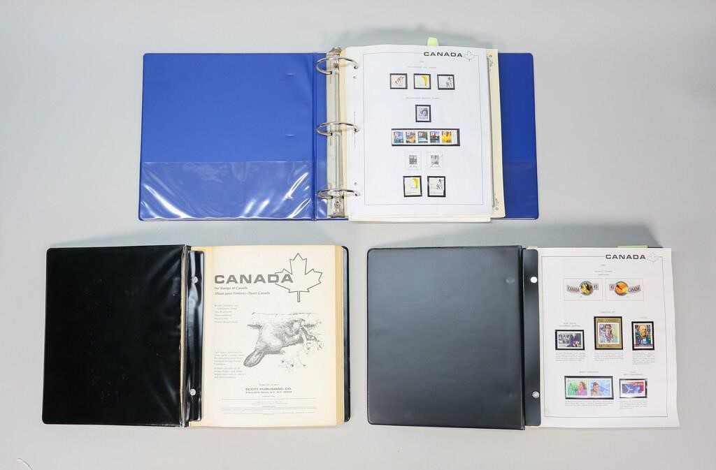 Appraisal: albums of Canadian postage stamps Scott Canada stamp album -