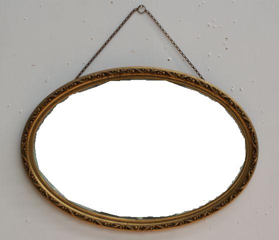 Appraisal: An elliptical gilt framed mirror cm high cm wide