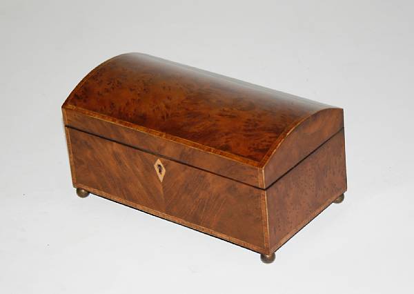 Appraisal: The slightly domed top over conforming rectangular case on brass