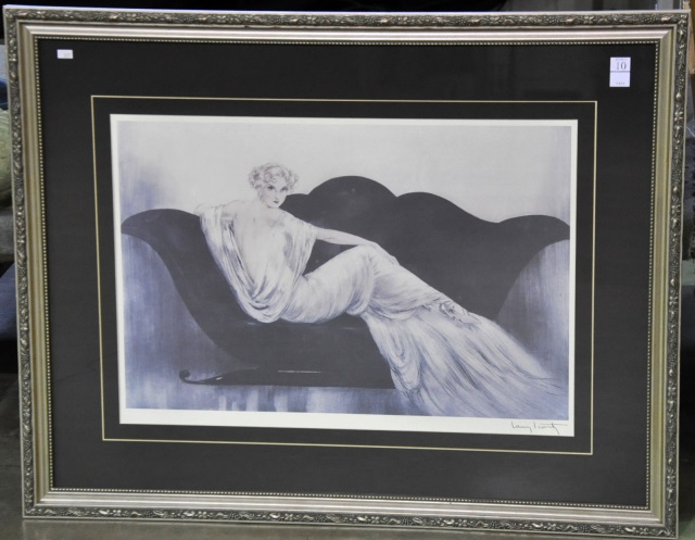 Appraisal: Framed Louis Icart Print x