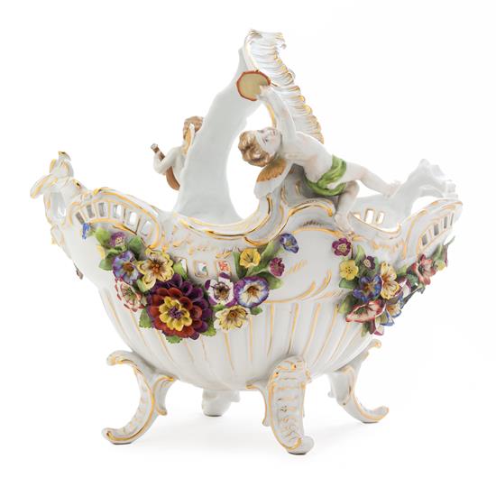 Appraisal: Sale Lot A Von Schierholz Porcelain Basket the Rococo style