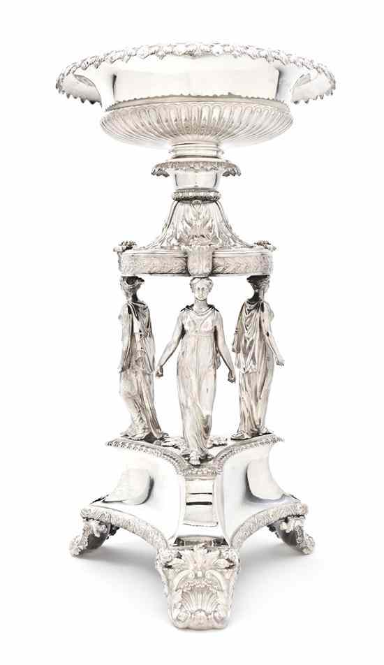 Appraisal: An English Silver Centerpiece Paul Storr London in two parts