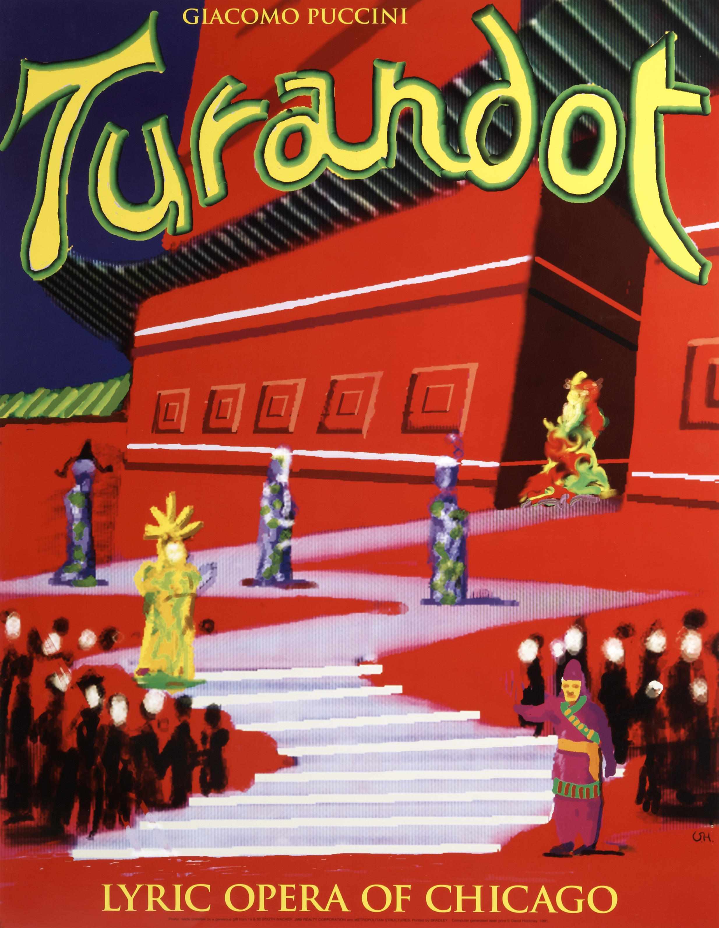 Appraisal: David Hockney British born Turandot HP Offset lithographic poster in