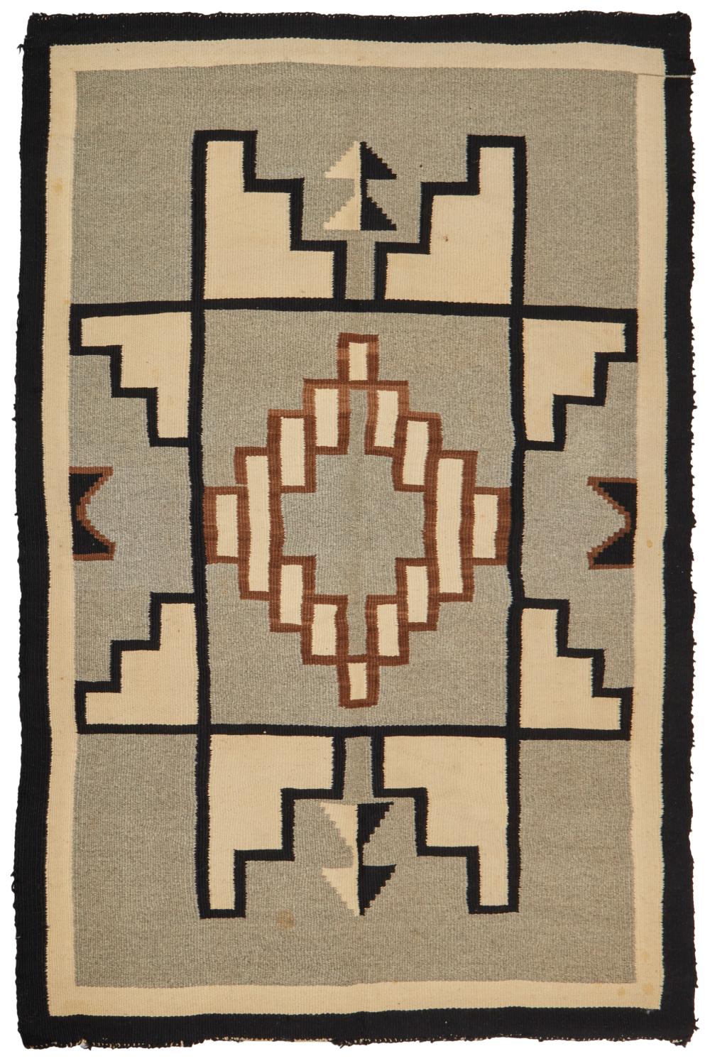 Appraisal: A Navajo Regional rug First-quarter th Century Woven in black