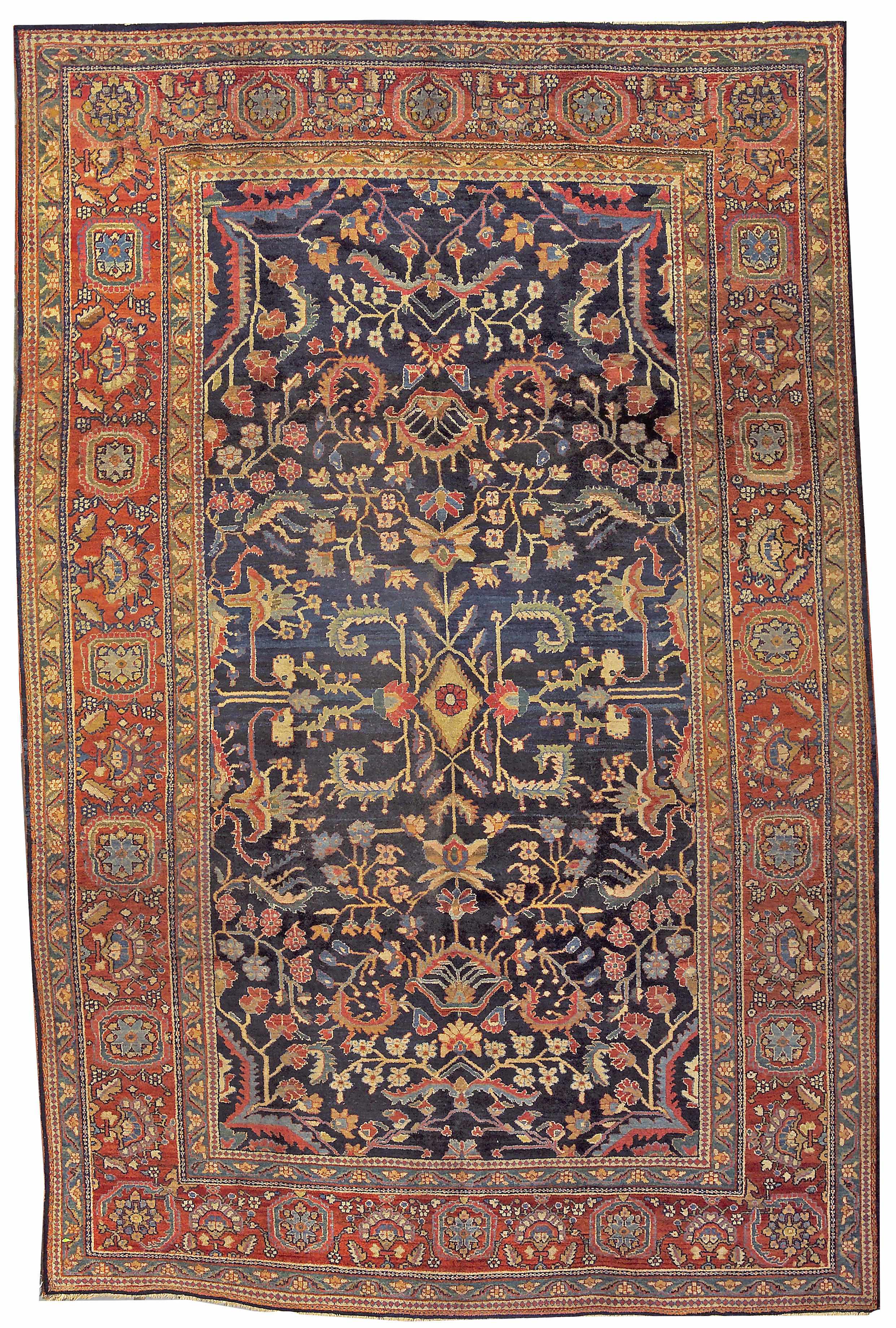 Appraisal: A Fereghan Sarouk carpet Central Persialate th century ft in