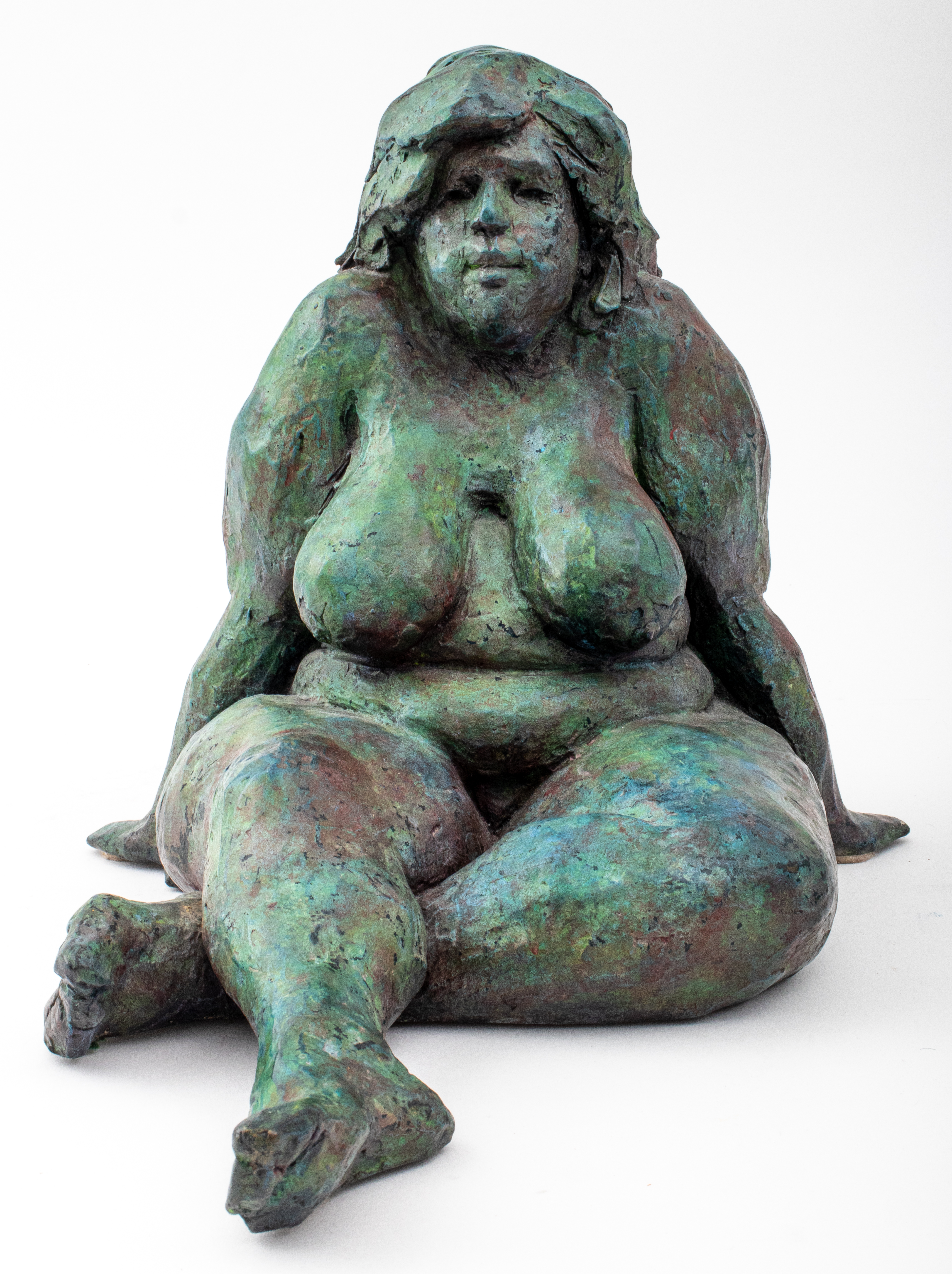 Appraisal: MAHER MODERN SITTING FEMALE NUDE BRONZE SCULPTURE Maher sitting female