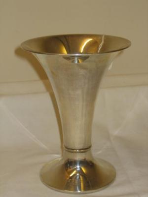 Appraisal: A PRESENTATION DUTCH VASE of trumpet form with moulded rim