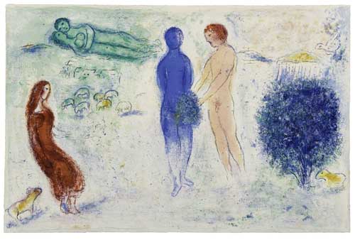 Appraisal: MARC CHAGALL Le Jugement de Chlo Color lithograph x mm