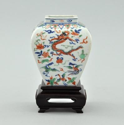 Appraisal: A Chinese Porcelain Doucai Vase on Stand ca th Century