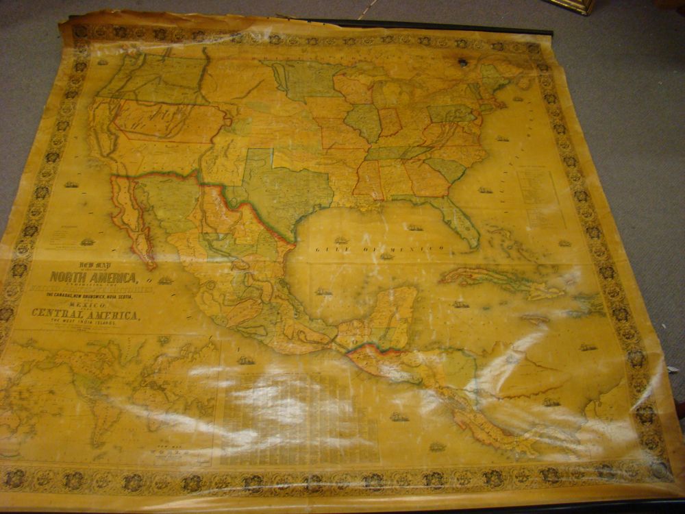 Appraisal: ROLL MAP OF NORTH AMERICA th CenturyBy Jacob Monk Top