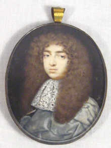 Appraisal: Richard Gibson - Miniature Portrait of Henry Somerset - st