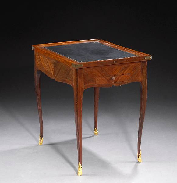 Appraisal: A Louis XV gilt bronze mounted and inlaid mahogany tric-trac