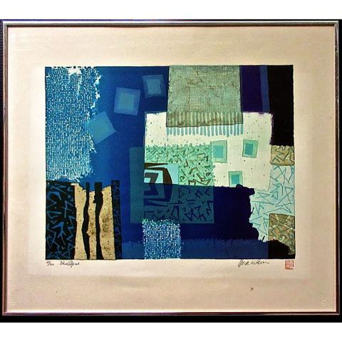 Appraisal: RONALD YORK WILSON CANADIAN - BLUE OPUS COLOUR SERIGRAPH TITLED