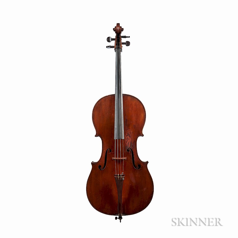 Appraisal: French Three-quarter Size Violoncello French Three-quarter Size Violoncello labeled COPIE