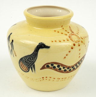 Appraisal: NIXON POTTERY New South Wales circa Ceramic baluster shaped vase