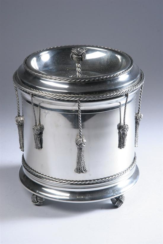 Appraisal: ITALIAN SILVER PLATED ICE BUCKET AND COVER Fabris Demaria Torino