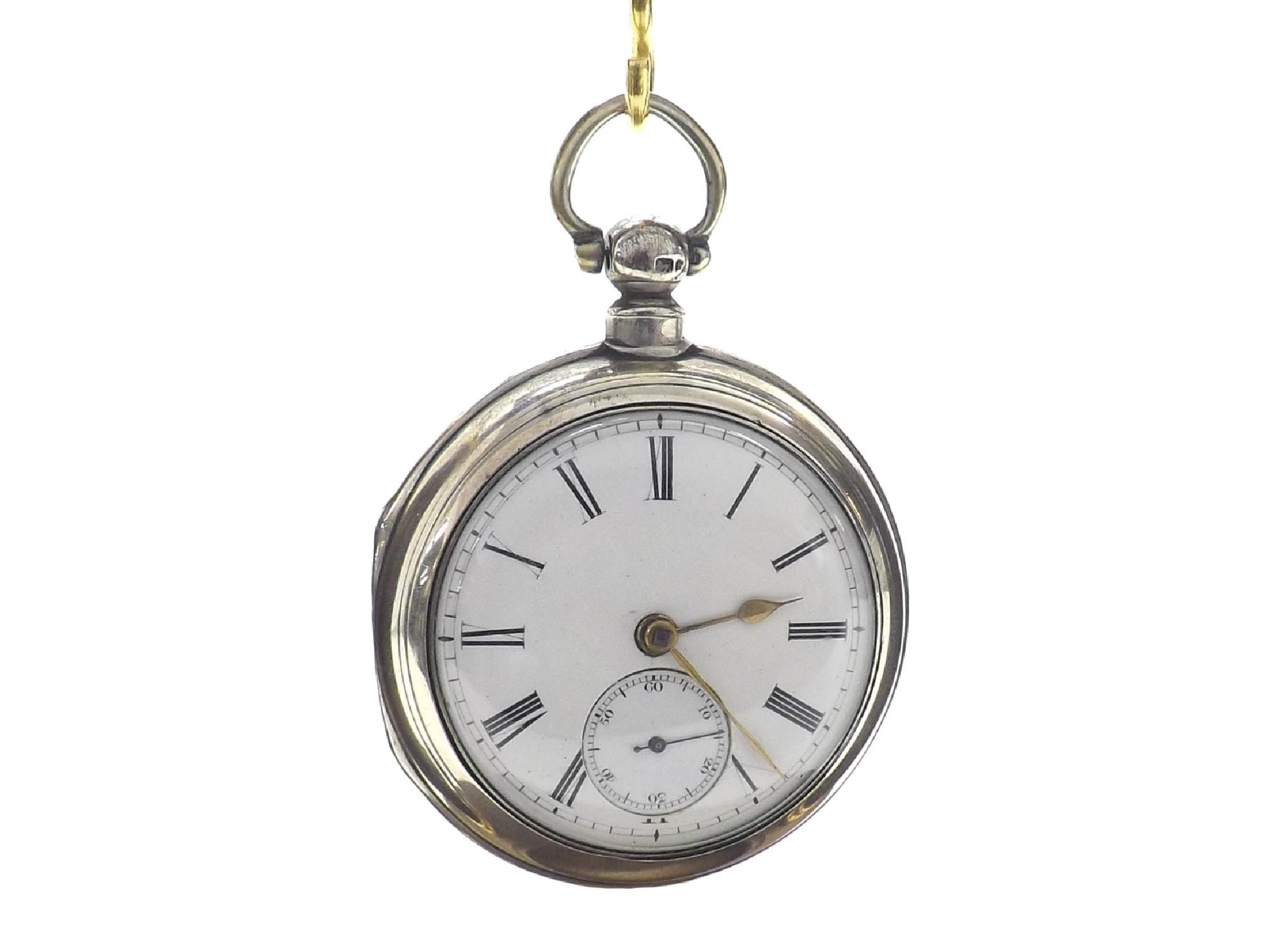 Appraisal: Silver pair cased English fusee lever pocket watch London signed