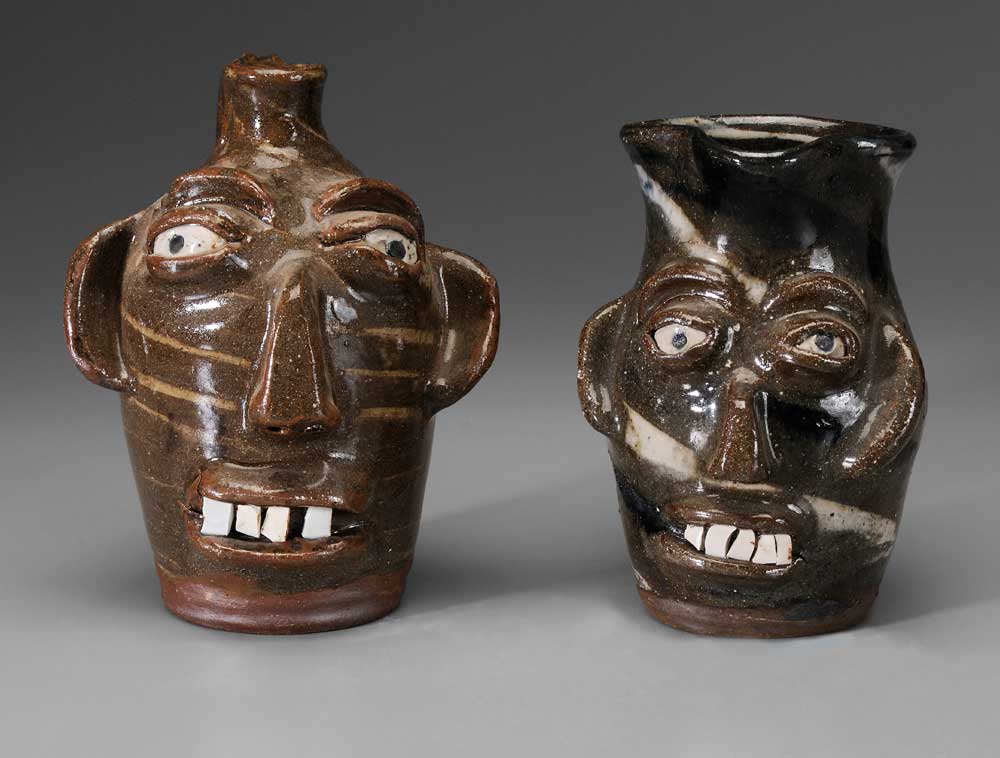 Appraisal: Two B B Craig Face Vessels Burlon Craig Lincoln County