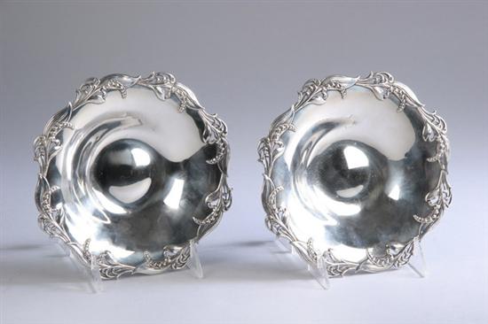 Appraisal: PAIR TIFFANY CO STERLING SILVER BOWLS Circa - Shallow form