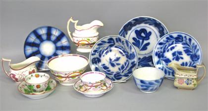 Appraisal: Group of Staffordshire Gaudy Welsh tablewares mid th century