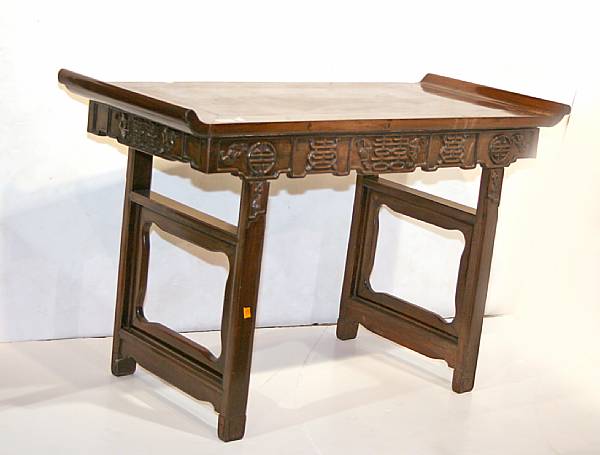 Appraisal: Chinese Furniture Republican Period Finished with curving end pieces to