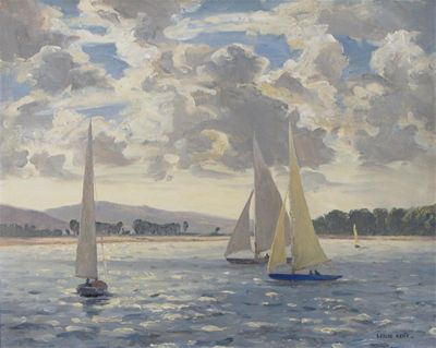 Appraisal: Leslie Kent - Sailing Days Signed Oil on board x