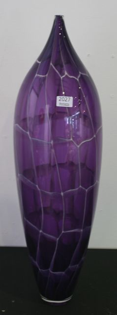 Appraisal: An Australian art glass vase signed and dated of purple