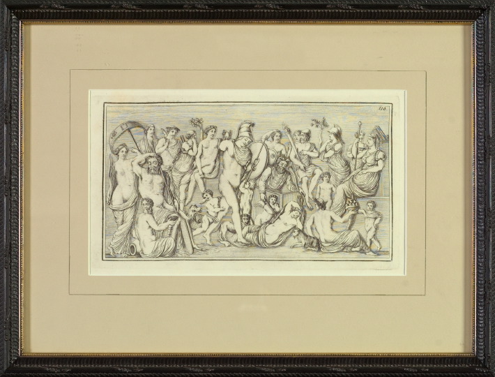 Appraisal: Italian School th Century Classical FIgures trio of engravings -