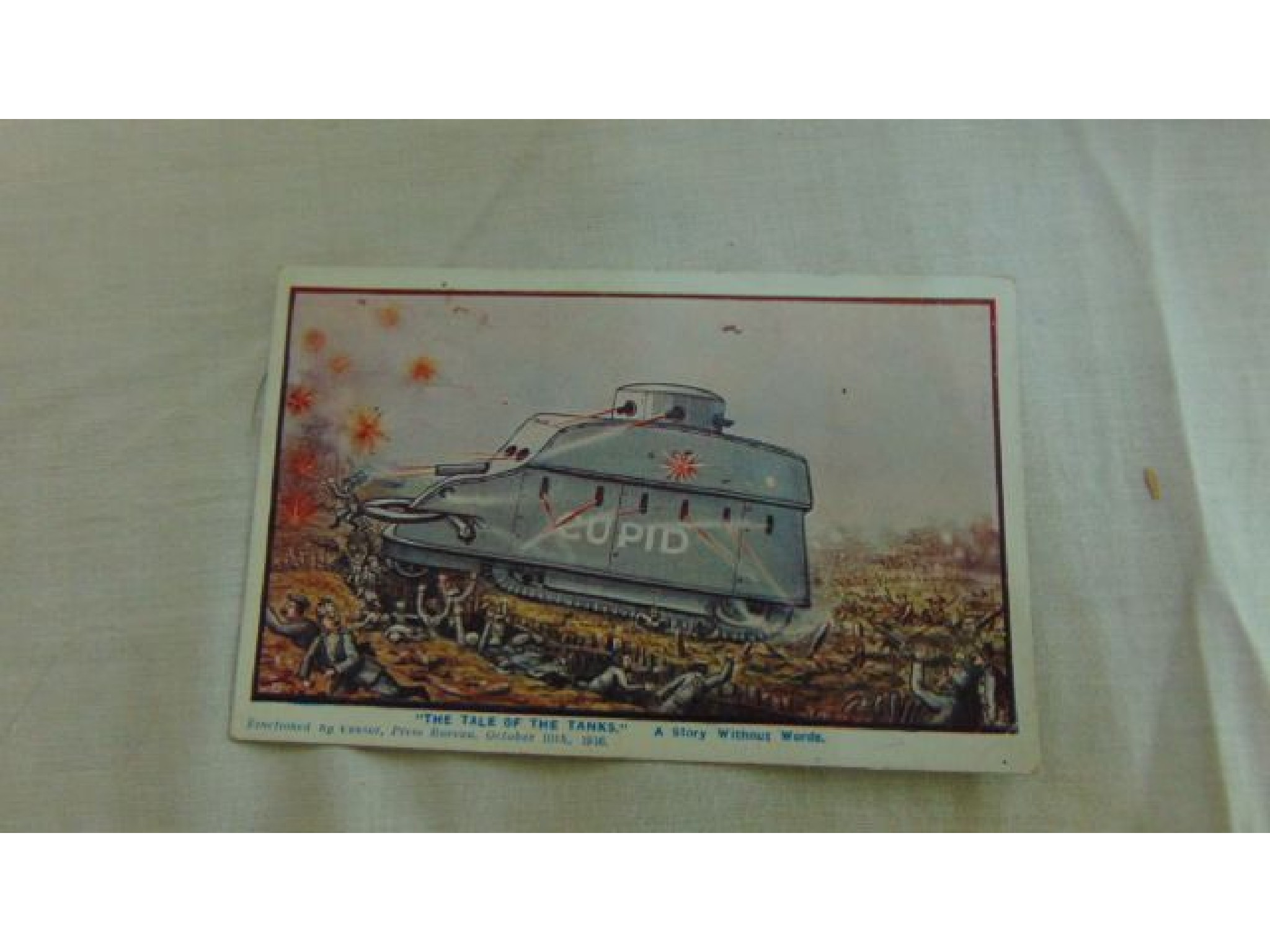 Appraisal: A collection of World War related postcards camps tanks official