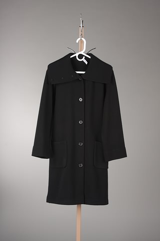 Appraisal: Akris full length black cashmere coat long sleeves front pockets