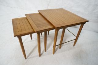 Appraisal: American Modern pc Nesting Tables Banded top wi American Modern