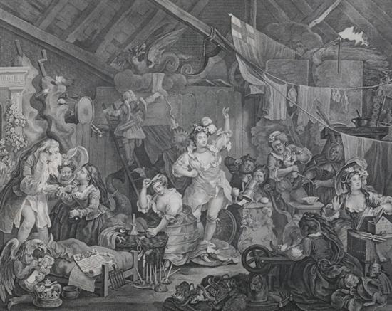 Appraisal: WILLIAM HOGARTH English - Strolling Actresses Dressing in a Barn