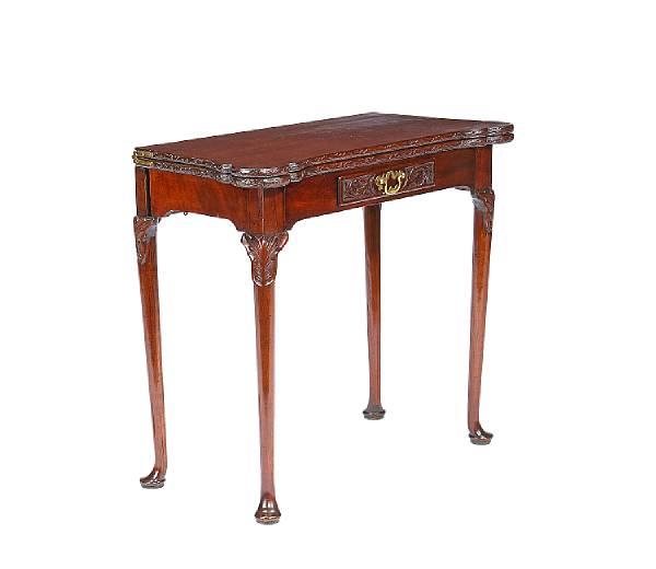 Appraisal: A George I walnut games table first quarter th century