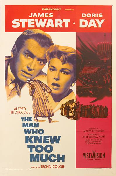 Appraisal: The Man Who Knew Too Much Paramount one-sheet condition A