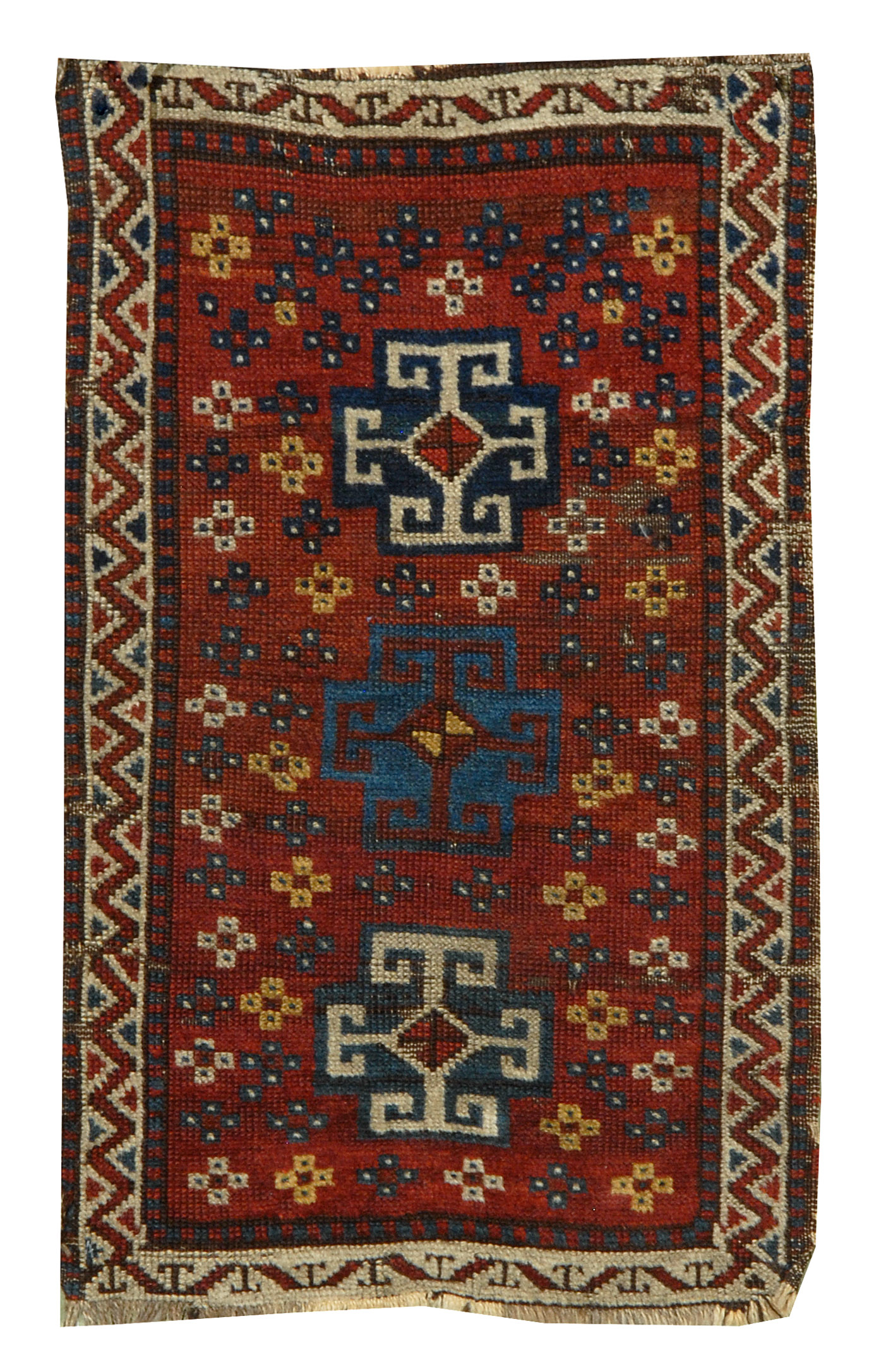 Appraisal: ORIENTAL RUG TURKISH MAT ' x ' With three cross-shaped