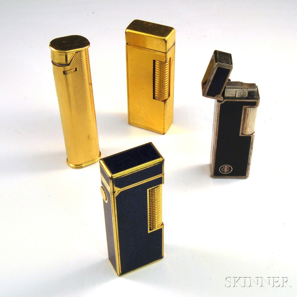 Appraisal: Four Lighters three Dunhill including one gold-filled or gold-plated and