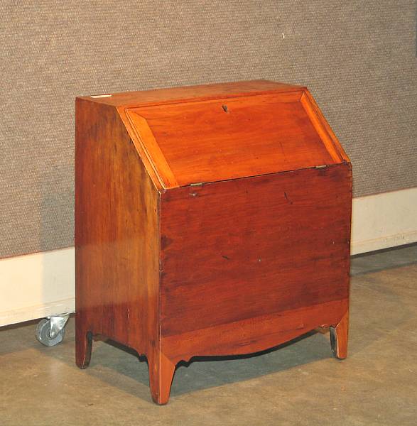 Appraisal: A Federal cherry child's slant front desk storage bin first