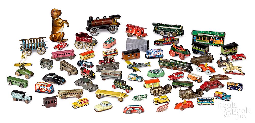 Appraisal: Large collection of miniature tin lithograph toys Large collection of